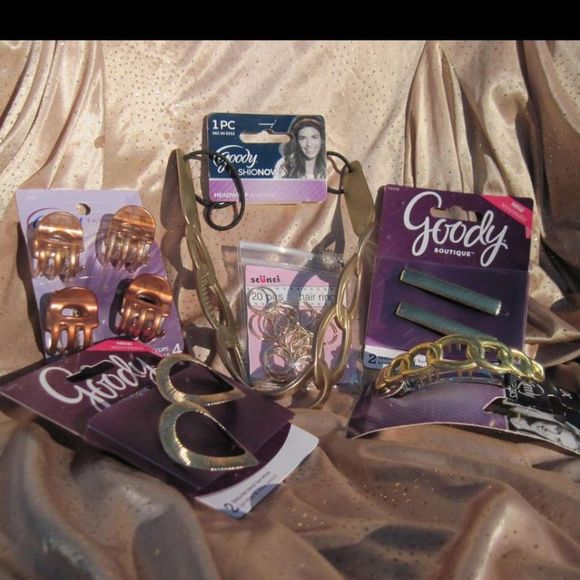 Golden Glamour Hair Accessory Set Barrettes Clips - Picture 4 of 16